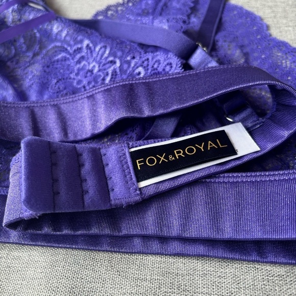 Plus Size Portia Split Cup Bralette, Purple, Size Small (16W) - Picture 4 of 8